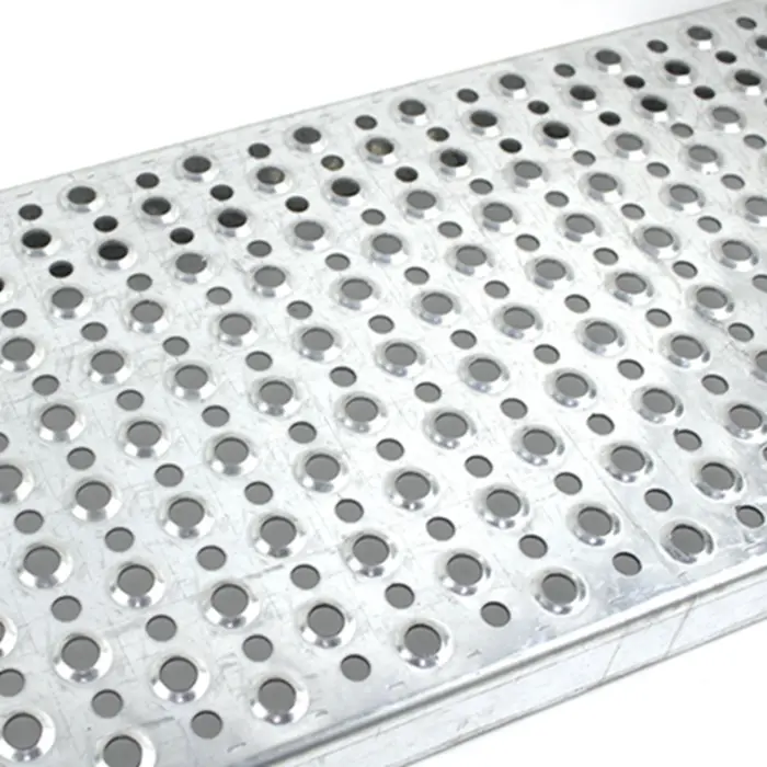 Hot Dip Galvanized Anti Skid Metal Plate Stair Tread Plank Grating Safety Grip Strut For Industrial Platform