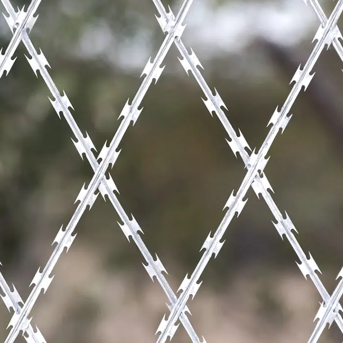 Flat wrap wire concertina razor wire fence protection