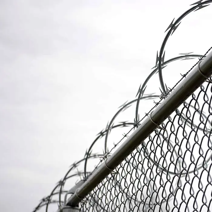 Wholesale Hot Galvanized Razor Barbed Wire Roll Used With Chain Link Fence