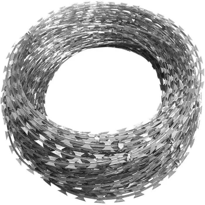 Hot Dipped Galvanized Razor Blade Wire Security Fencing Razor Barbed Wire