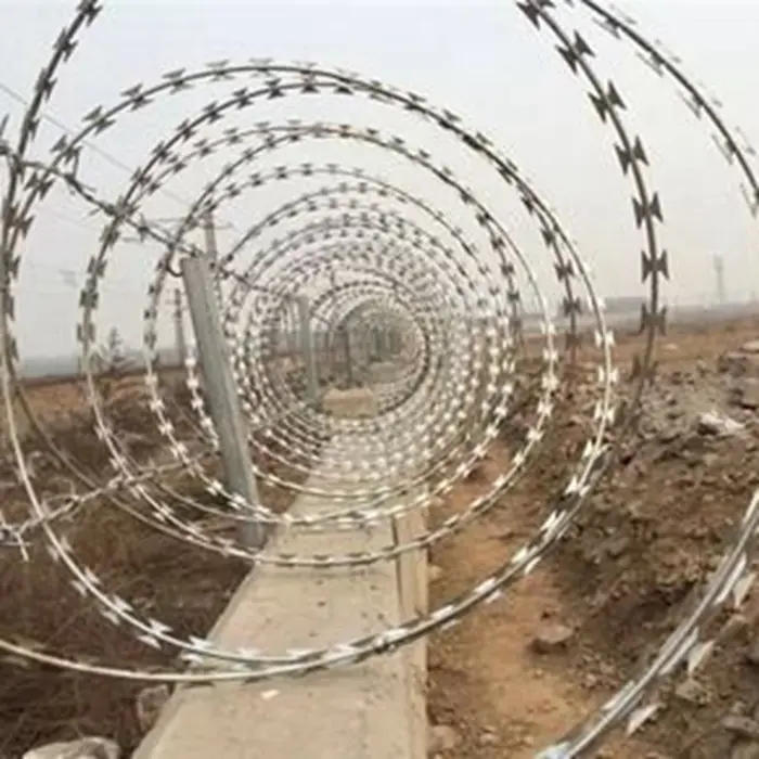 Galvanized Razor Wire Razor Barbed Wire fence