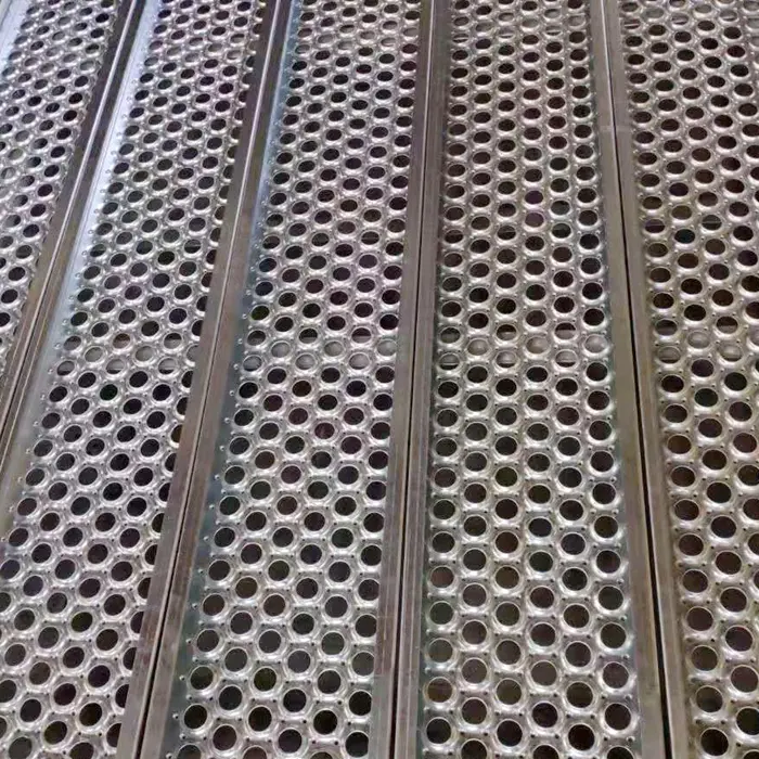 Perforated perf-o grip strut plank safety grating for industrial platform stair step tread floor