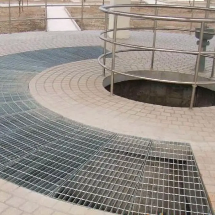 Application of steel grating in large-flow industrial floor drains
