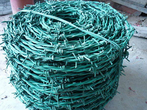 What is plastic coated barbed wire?