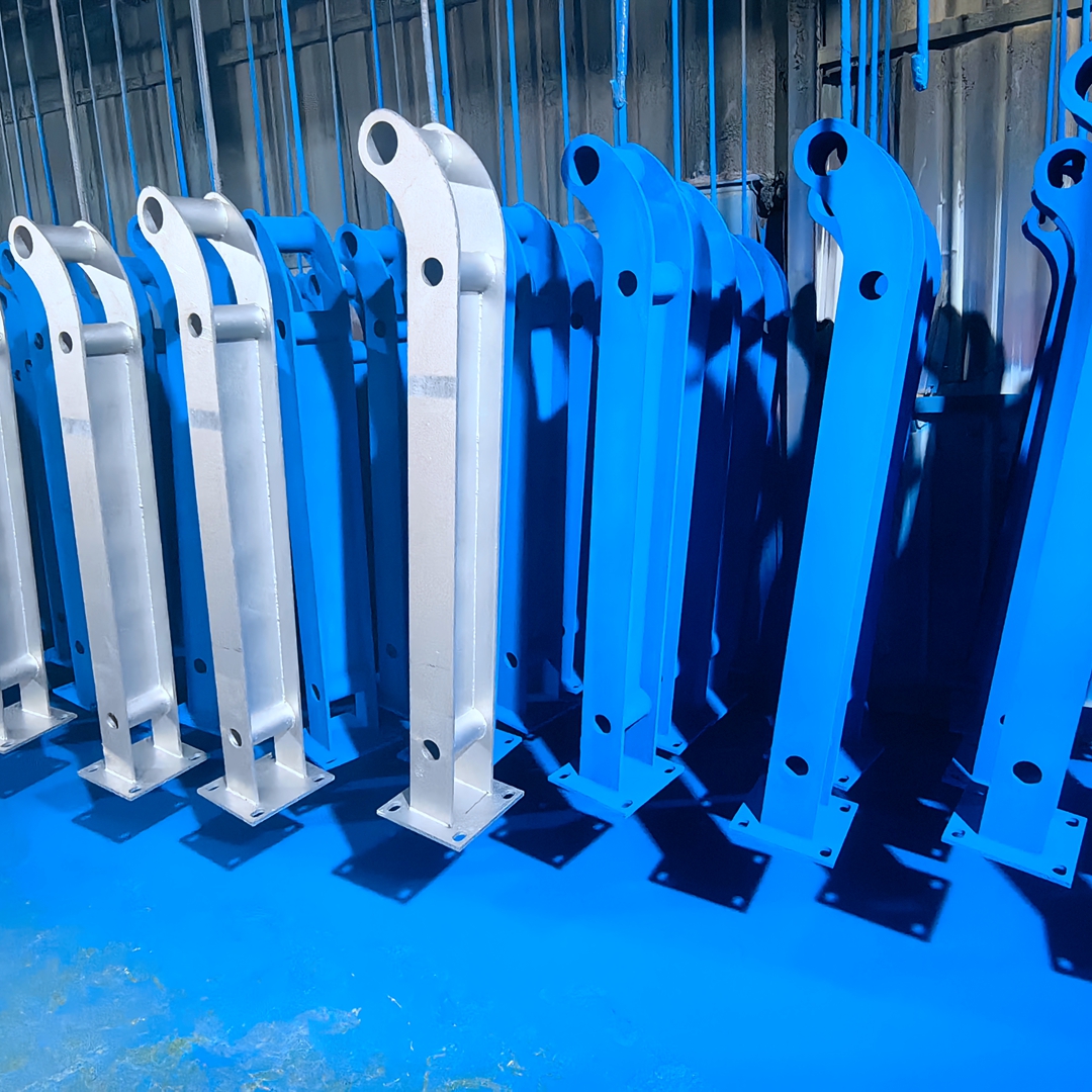 What are the benefits of galvanizing the surface of bridge guardrails?