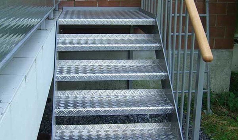 Where can anti-skid checkered plates be used?