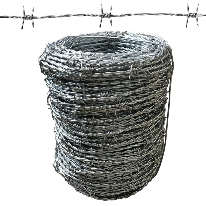 Galvanized Sharp Barbed Wire Boundary Safety Anti-Climbing Fence