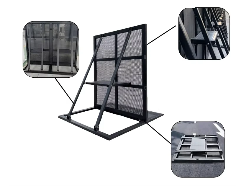 Hot Dip Galvanized Steel Road Barrier Portable Metal Barrier