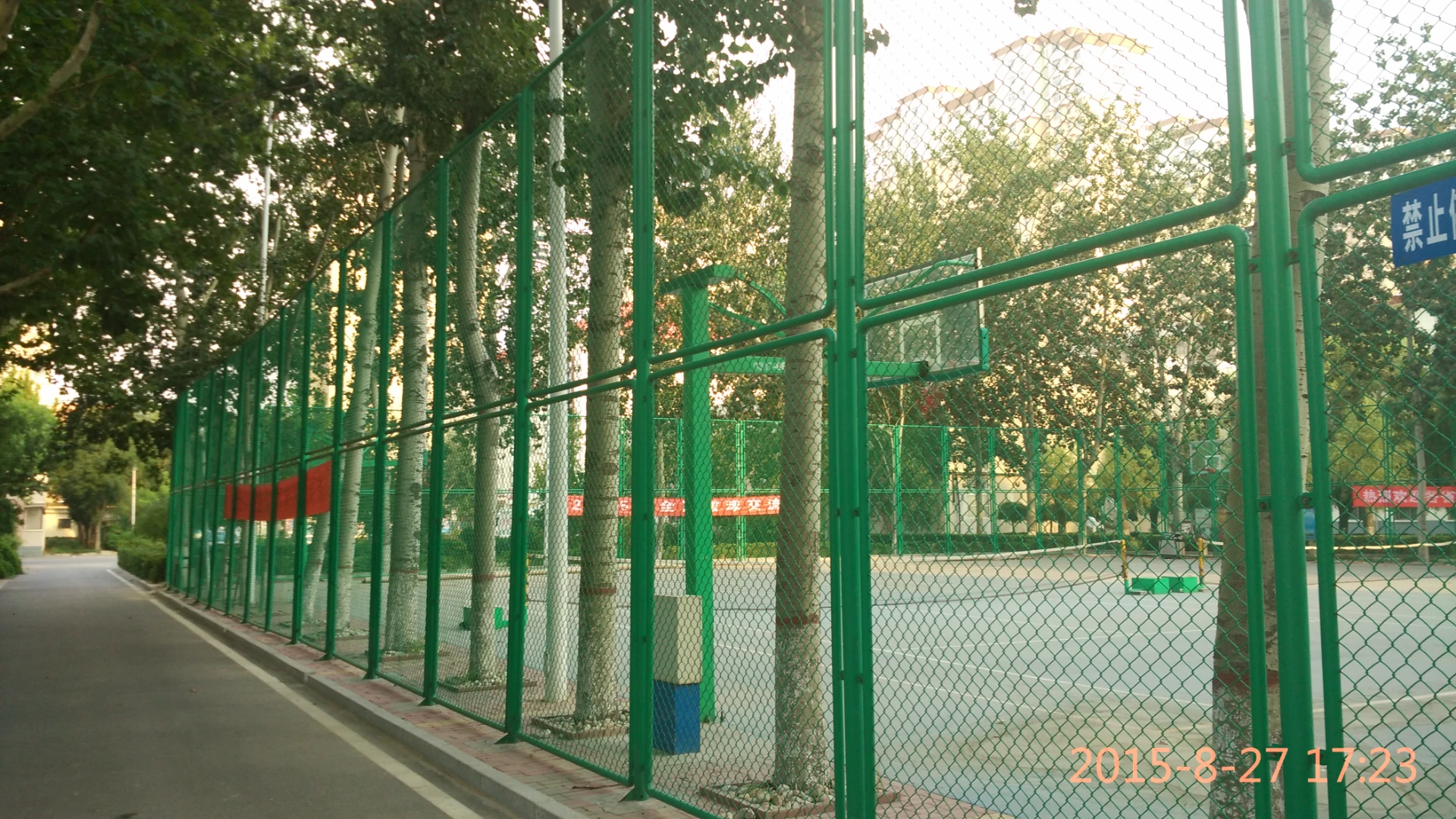 PVC Coated Sports Field Fence Chain Link Playground Fence