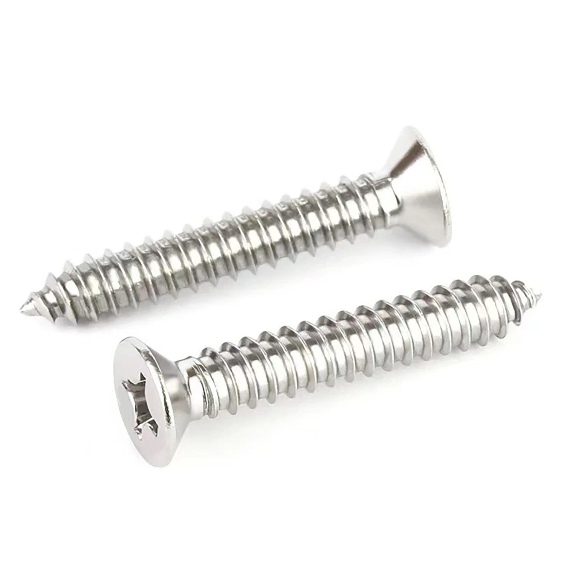 Stainless Steel Cross Recessed Countersunk Self-Tapping Screw (GB846) - A2/A4