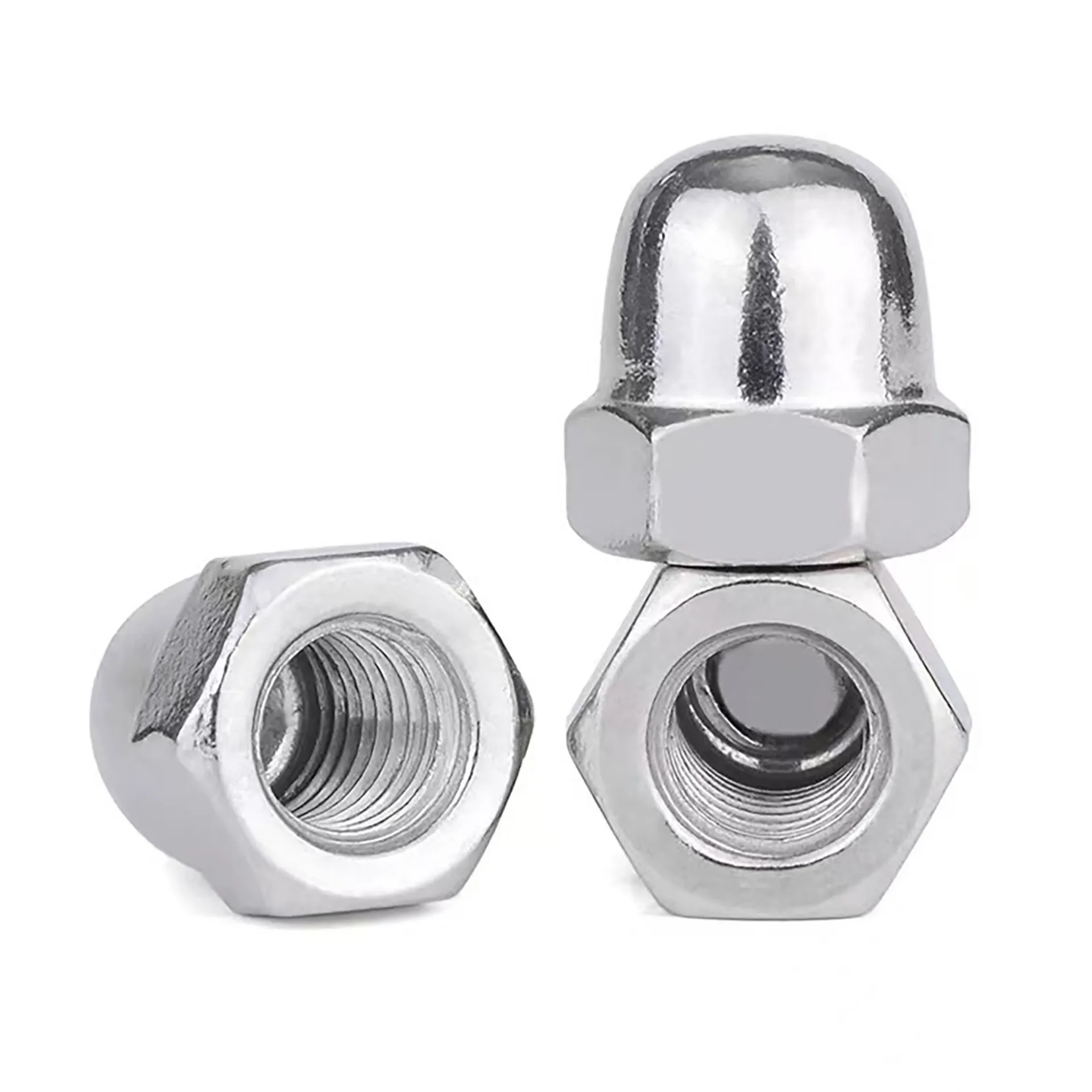 All-Metal Stainless Steel Cap Nuts | Hex Drive All-Metal Cap Nuts | High Strength for High-Pressure Use