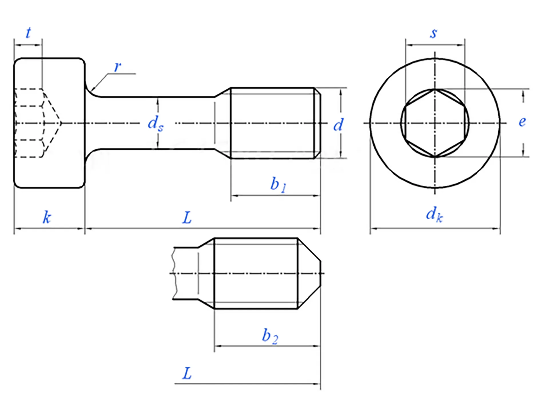 Internal Hex Captive Screw - Stainless Steel SS304 - For Electronics Enclosure