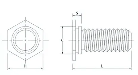 Hex Head Self-Clinching Screws | NFH & NFHS Series | PEM® Type