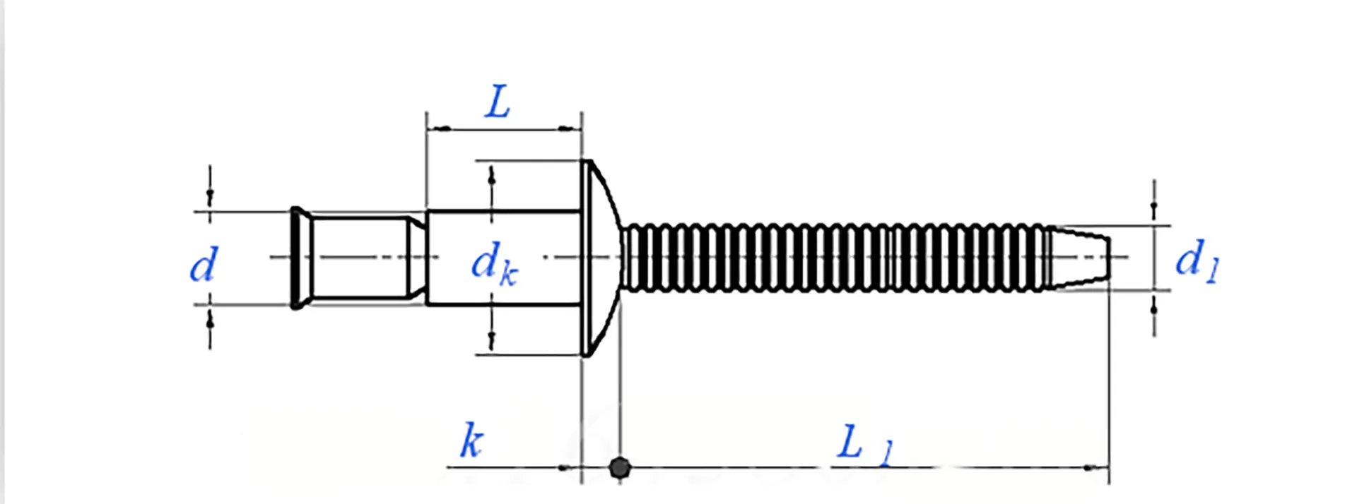 Externally Locking Rivets - High Strength Structural Blind Rivets for Truck, Steel Frame & Container Construction | YJT 8033
