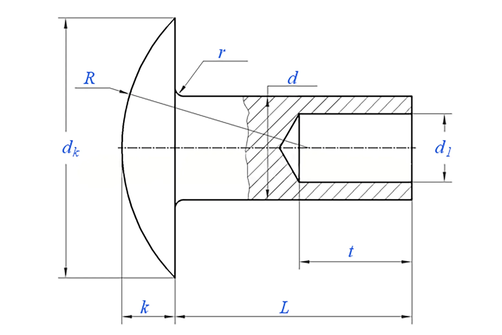 Flat Head Semi-Tubular Rivets | Stainless Steel 304 | GB873  |  Wholesale Price