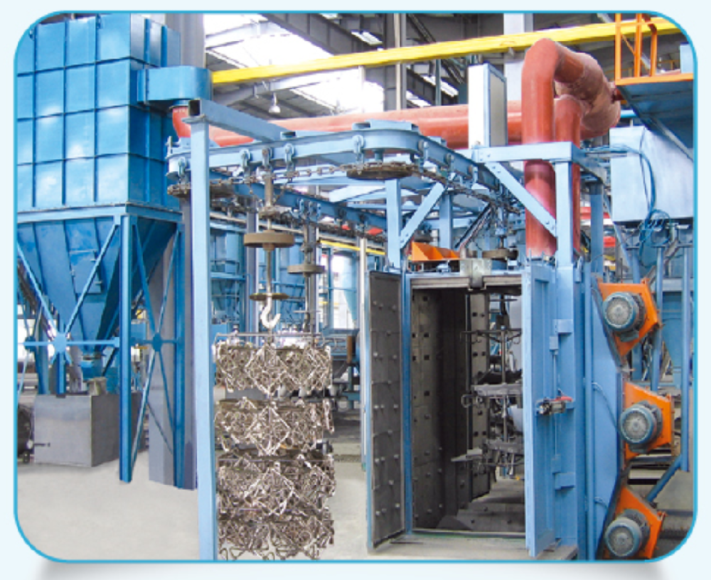 hanger type shot blast machine