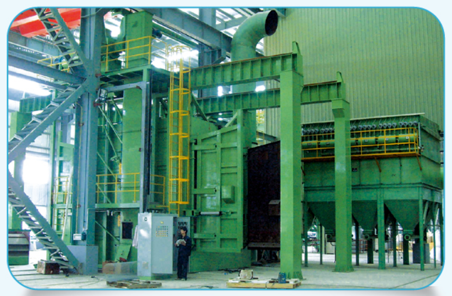 30- 300 ton large casting hook type shot blasting machine