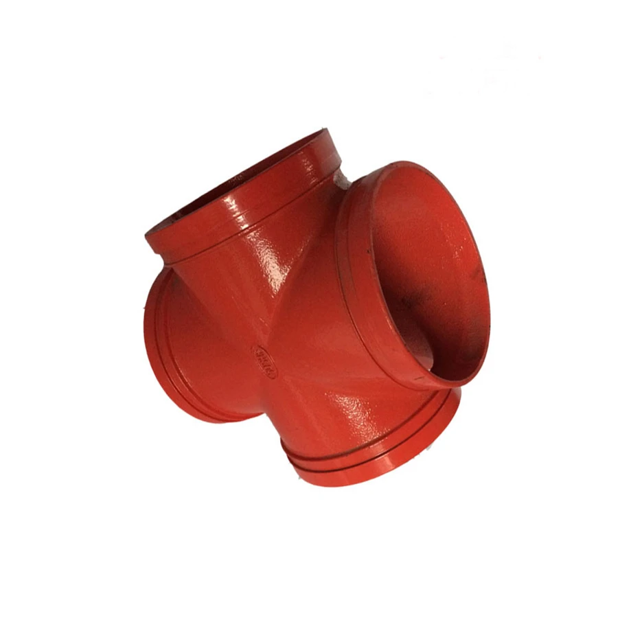 FM/UL Certified Ductile Iron Reducing Cross for Industrial Piping