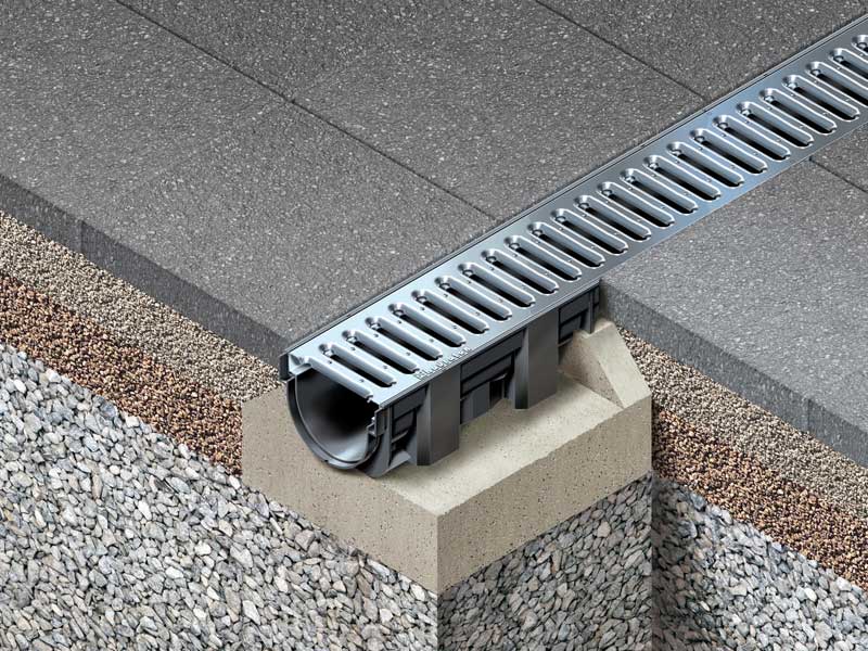 Polypropylene Drainage Channel with Galvanized Steel Grate