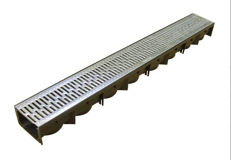 Polypropylene Drainage Channel with Galvanized Steel Grate