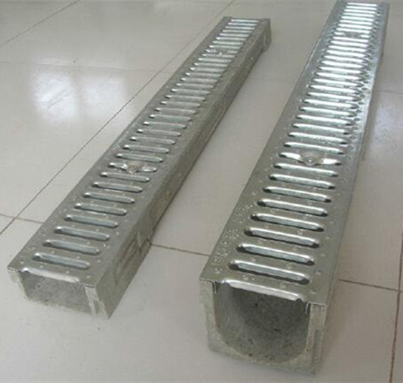 Polypropylene Drainage Channel with Galvanized Steel Grate