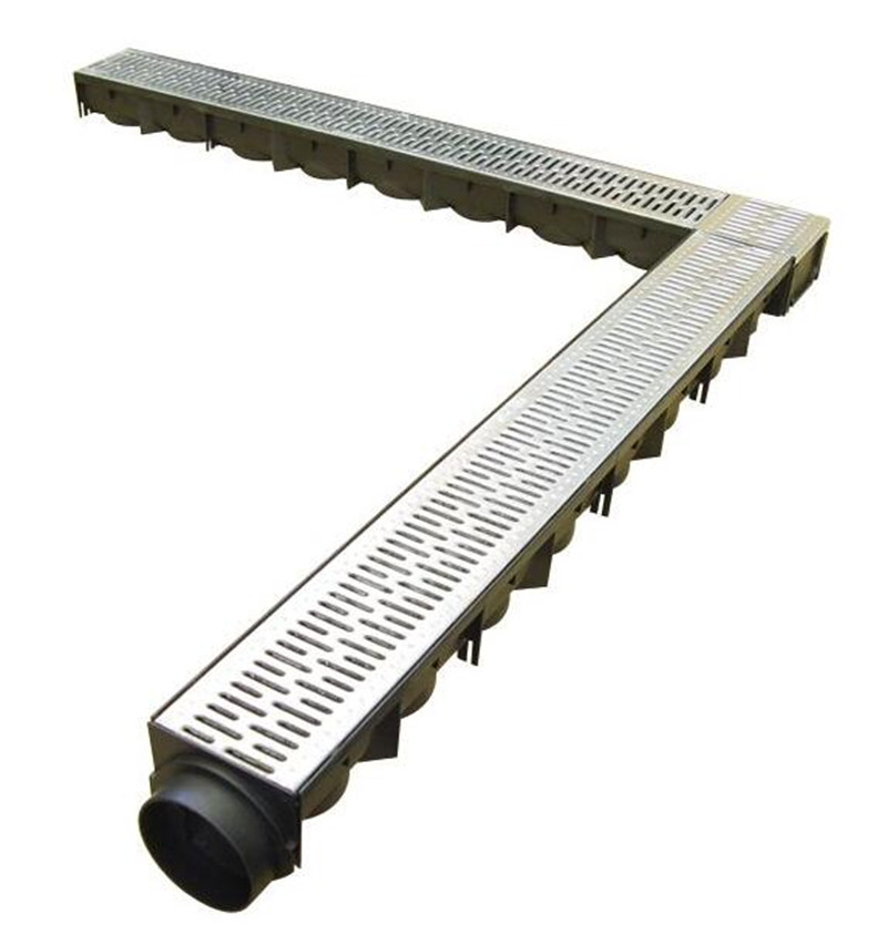 Polypropylene Drainage Channel with Galvanized Steel Grate