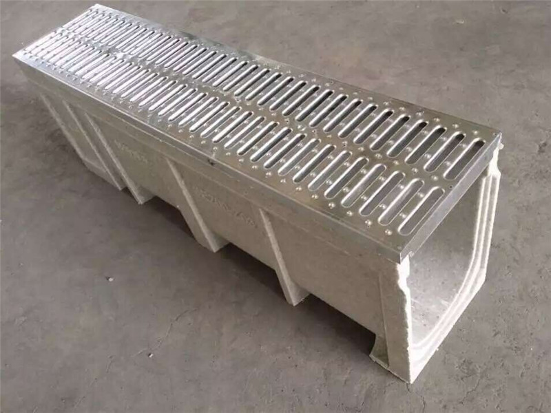 Polypropylene Drainage Channel with Galvanized Steel Grate