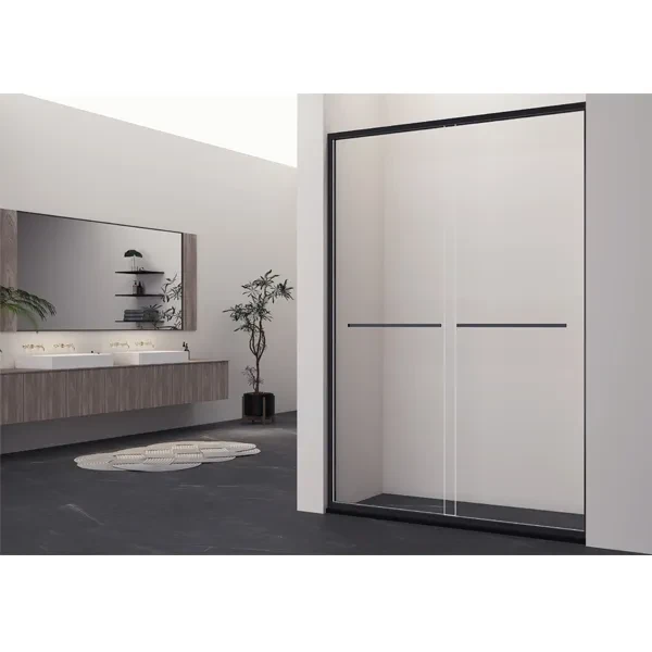 Glass Shower Door Black Frame