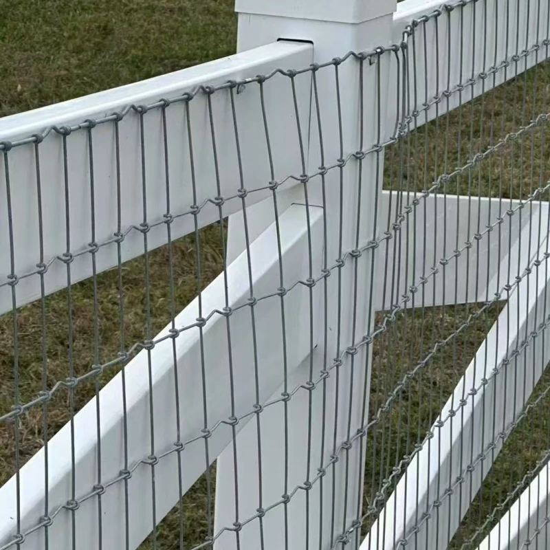 3-Rail Vinyl Fence with Wire