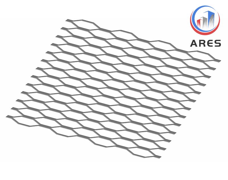 Exterior Facade Raised Aluminum Expanded Metal Facade Factory