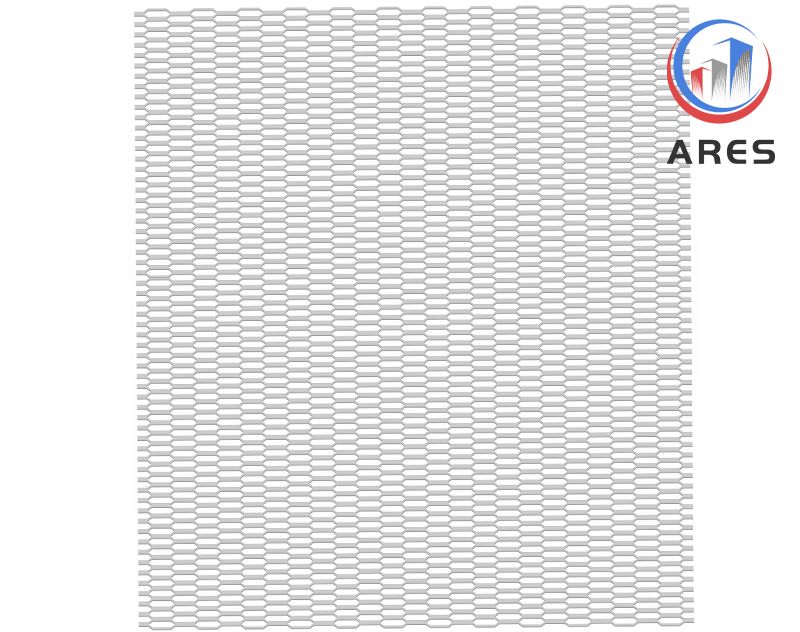 Hexagonal Hole Raised Aluminum Expanded Metal for Ceiling FR