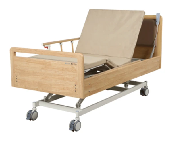 Wooden Headboard Fully Enclosed with Height-Adjustable Electric Hospital Bed
