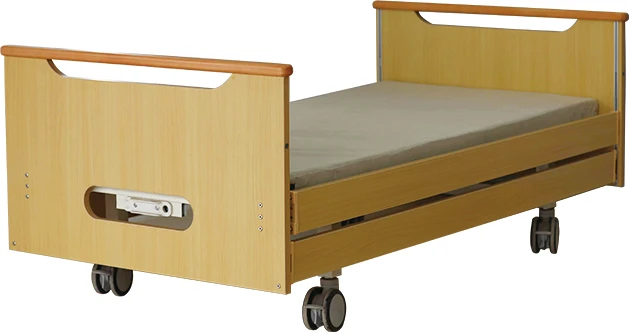 Wooden Headboard and Footboard Fully Enclosed Manual Hospital Bed