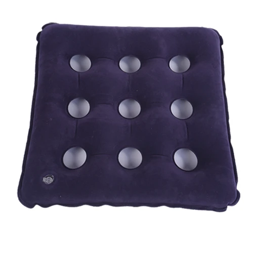 Customize Factory Price Eco-friendly PVC Material Inflatable Seat Cushion Inflatable Flocking PVC Seat with Holes
