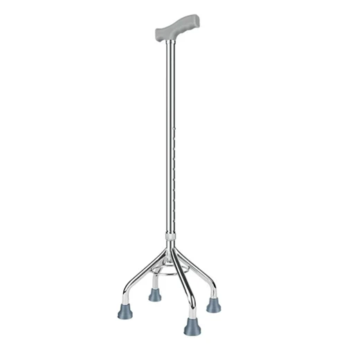 High Quality Big Four Legged Safety Height Adjustable Elderly Recognition Outdoor Tactical Walking Stick