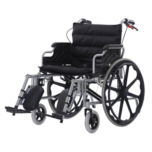 Lightweight Aluminium Extra Large Foldable Push Wheelchair for Elderly Obese People Hospital Use Class Rehabilitation Equipment
