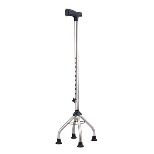 Stainless Steel Telescopic Adjustable Free Standing 4 Leg Walker for Elderly Light & Durable