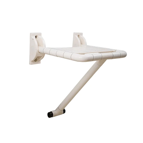 Modern Safety Shower Seat Non-Obstacle Bath Chair ABS Nylon Stainless Steel Wall Mount Hospital Use Elderly Toilet Seat