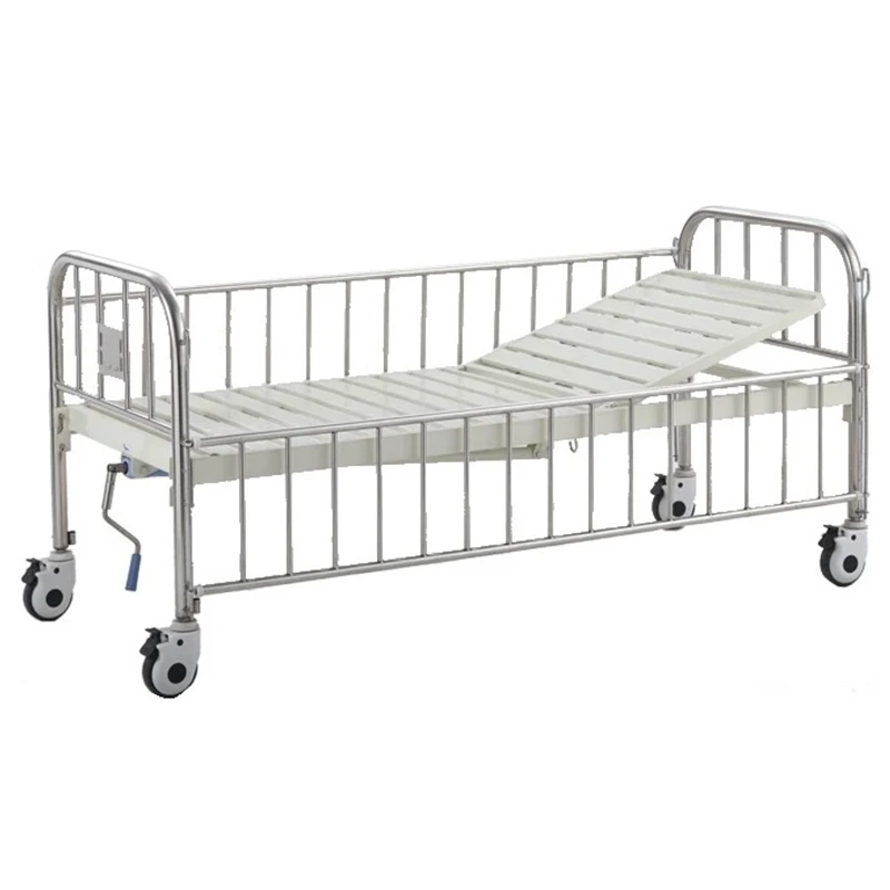 High Quality Stainless Steel Double-Crank Pediatric Hospital Bed Good Price Home Care and Hospital Ward Use for Young Patients