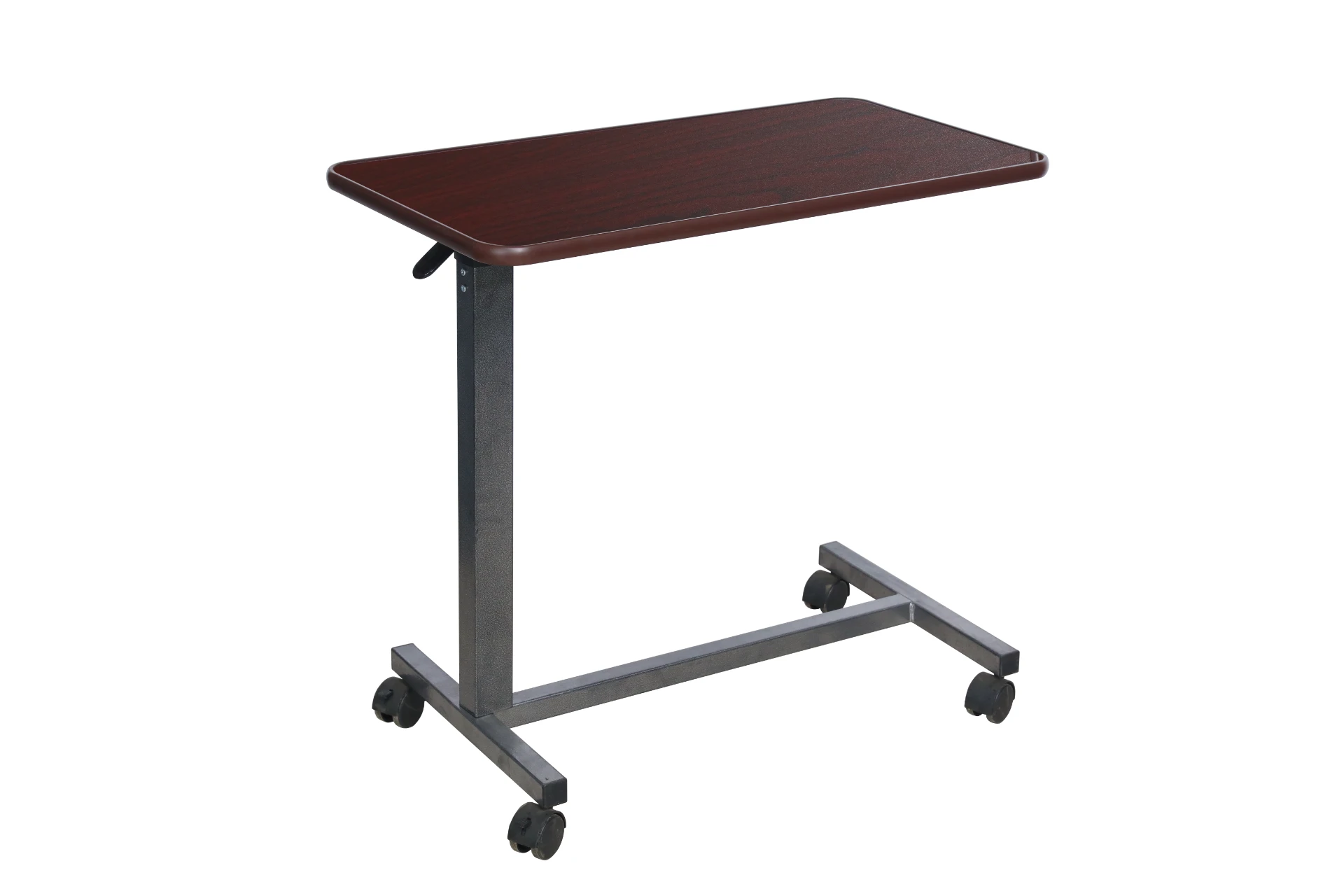 Adjustable Overbed Table With 4 Castors Multi-Function Mobile Dining Bedside Table for Paralysis Hospital