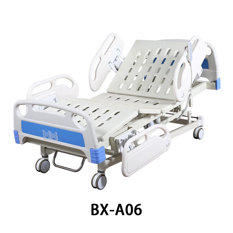 CE Certified 5 Function Electric Hospital Bed, Professional ICU Medical Nursing Bed for Elderly, Factory Price Wholesale