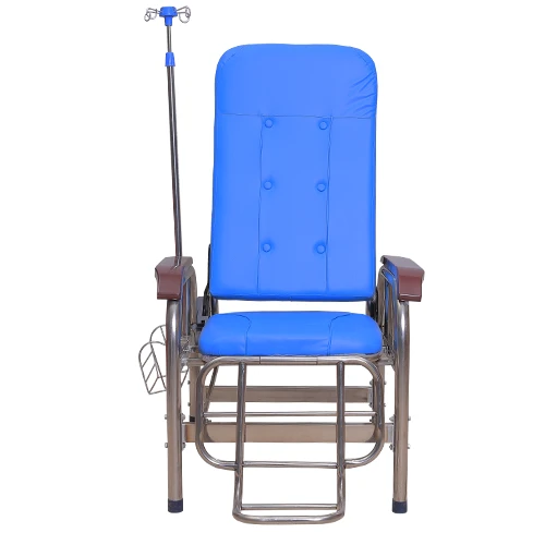 Comfortable Adjustable Infusion Therapy Chairs with I.V. Stand for Hospital
