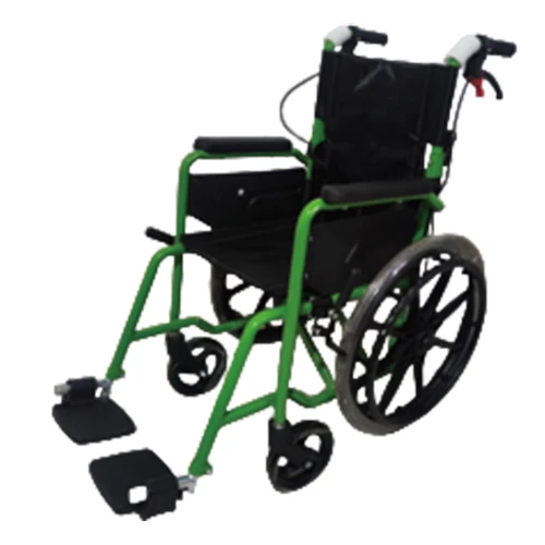 Cerebral Palsy Children's Manual Wheelchair-Steel Frame Black Color