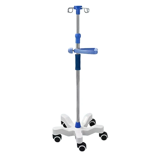 Infusion Stand Thickened Stainless Steel Mobile Drip Stand Portable Adjustable Hospital Use Stainless Steel Infusion Stand