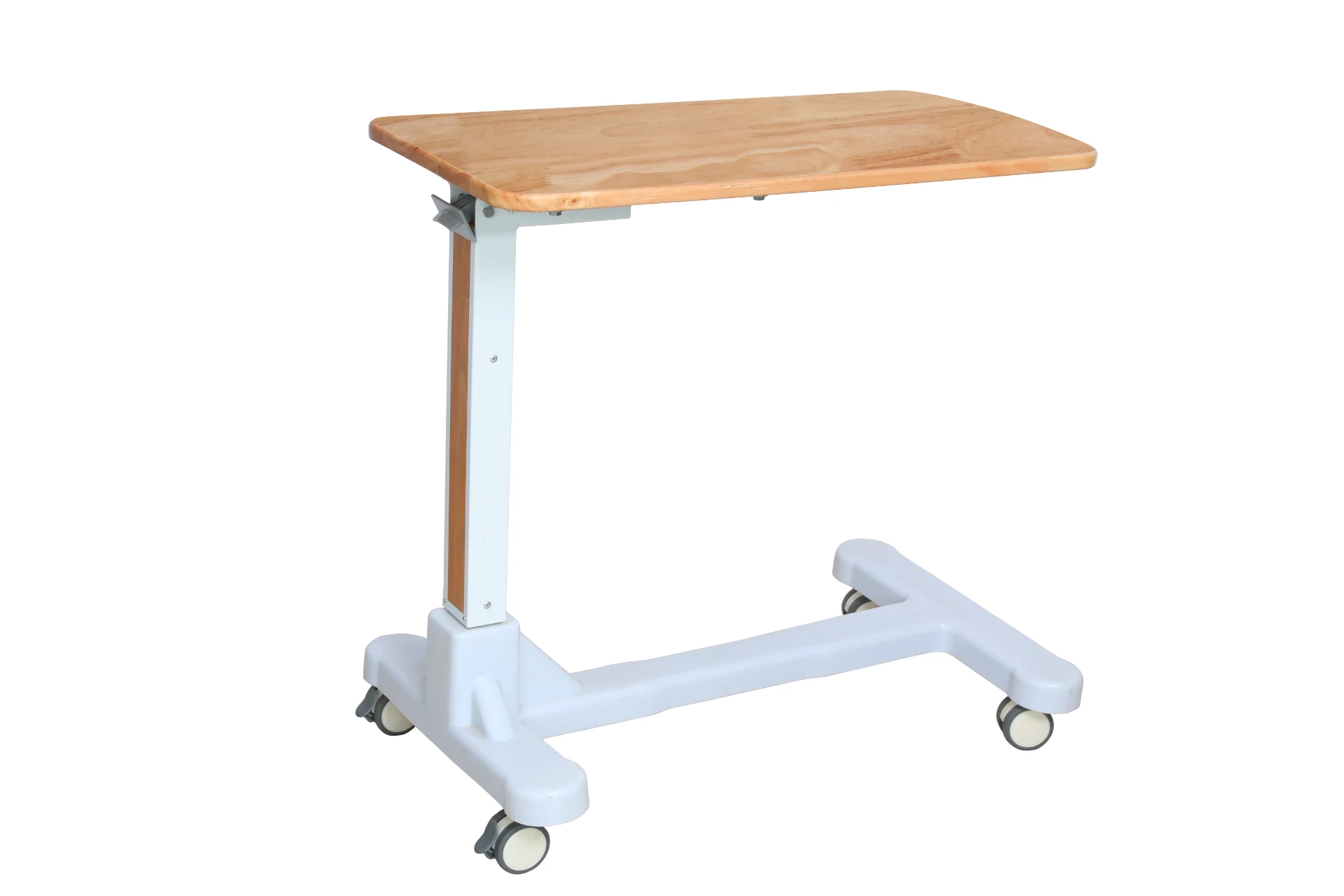 Manufacturer Wholesale Foldable Mobile Height-adjustable Desk Hospital Movable Over Bed Table Hospital Bed Table