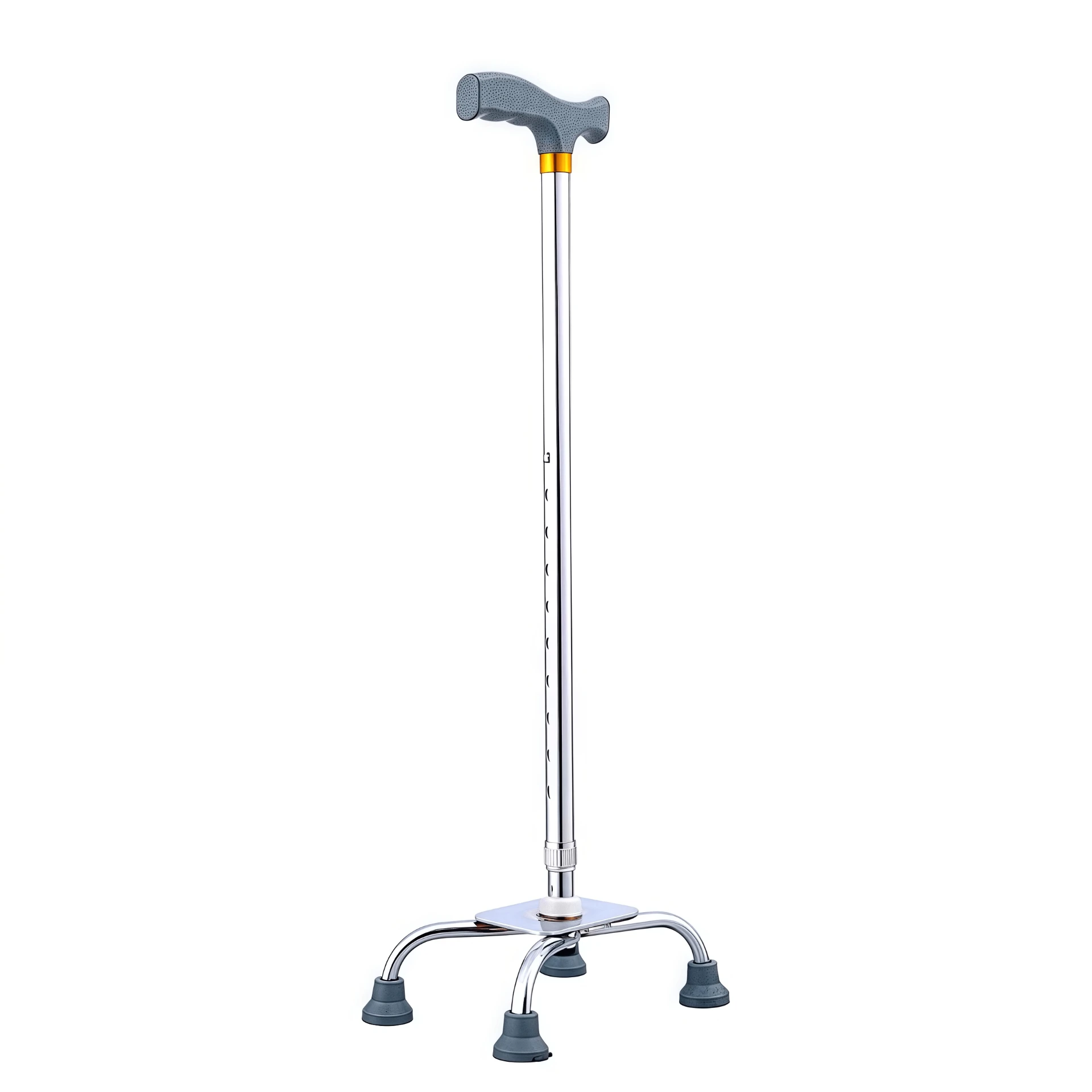 Factory Cheap Price Adjustable Aluminum Alloy Crutches for Adults Four-Legged Rehabilitation Medical Cane