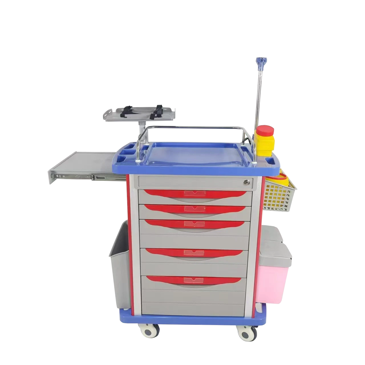 Medical Cart for Clinic Emergency Anesthesia Hospital Trolley with Drawers