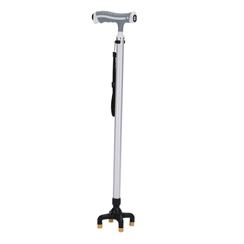Modern Design Carbon Fiber Aluminum Alloy Rubber Foot Elderly Walking Stick With LED Light Adjustable Walking Stick