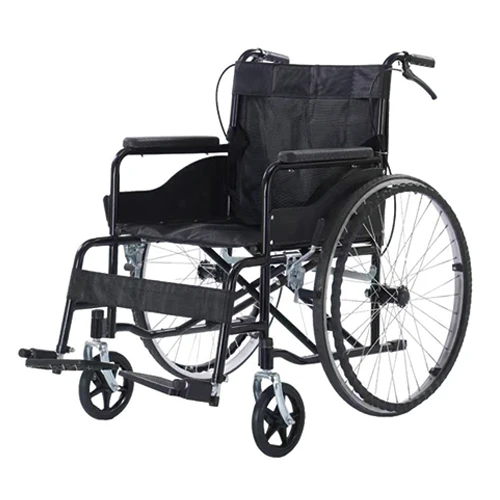 Low Price Electroplating Frame Manual Home User Portable Folding Wheelchair for Disabled Elderly Rehabilitation