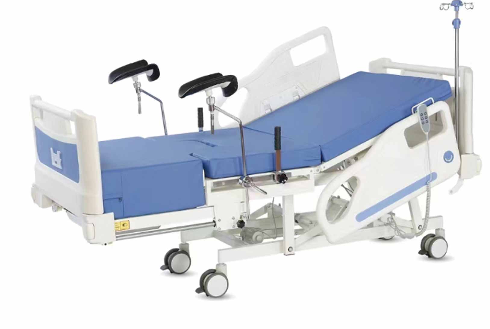 Hospital equipment surgical bed with storage